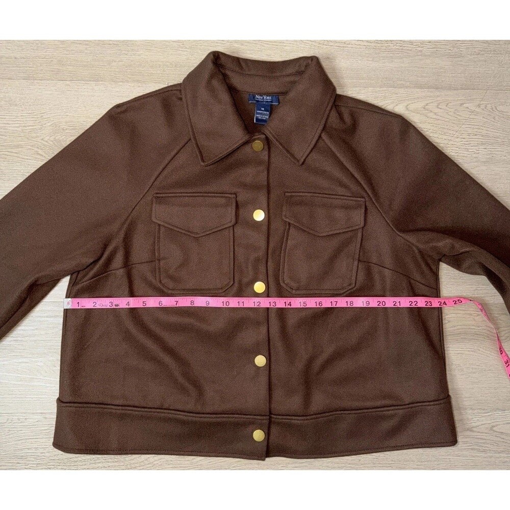 L.L. Bean Brown Button-Front Utility Jacket - Picture 5 of 9